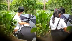ဘဲကိုပုလွေကုန်းမှုတ်ပေးနေတဲ့ ကောင်မလေး(ချောင်းရိုက်)