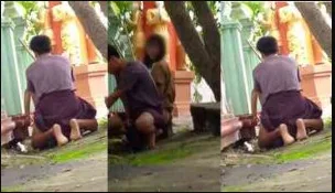 ဘုရားဝန်းနားမှာ ဆွဲနေတဲ့ မြန်မာအတွဲ